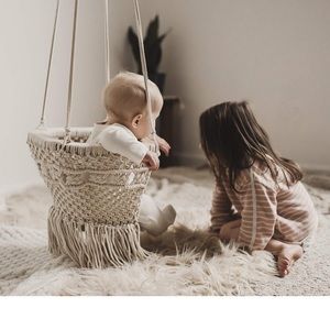 Macrame baby swing